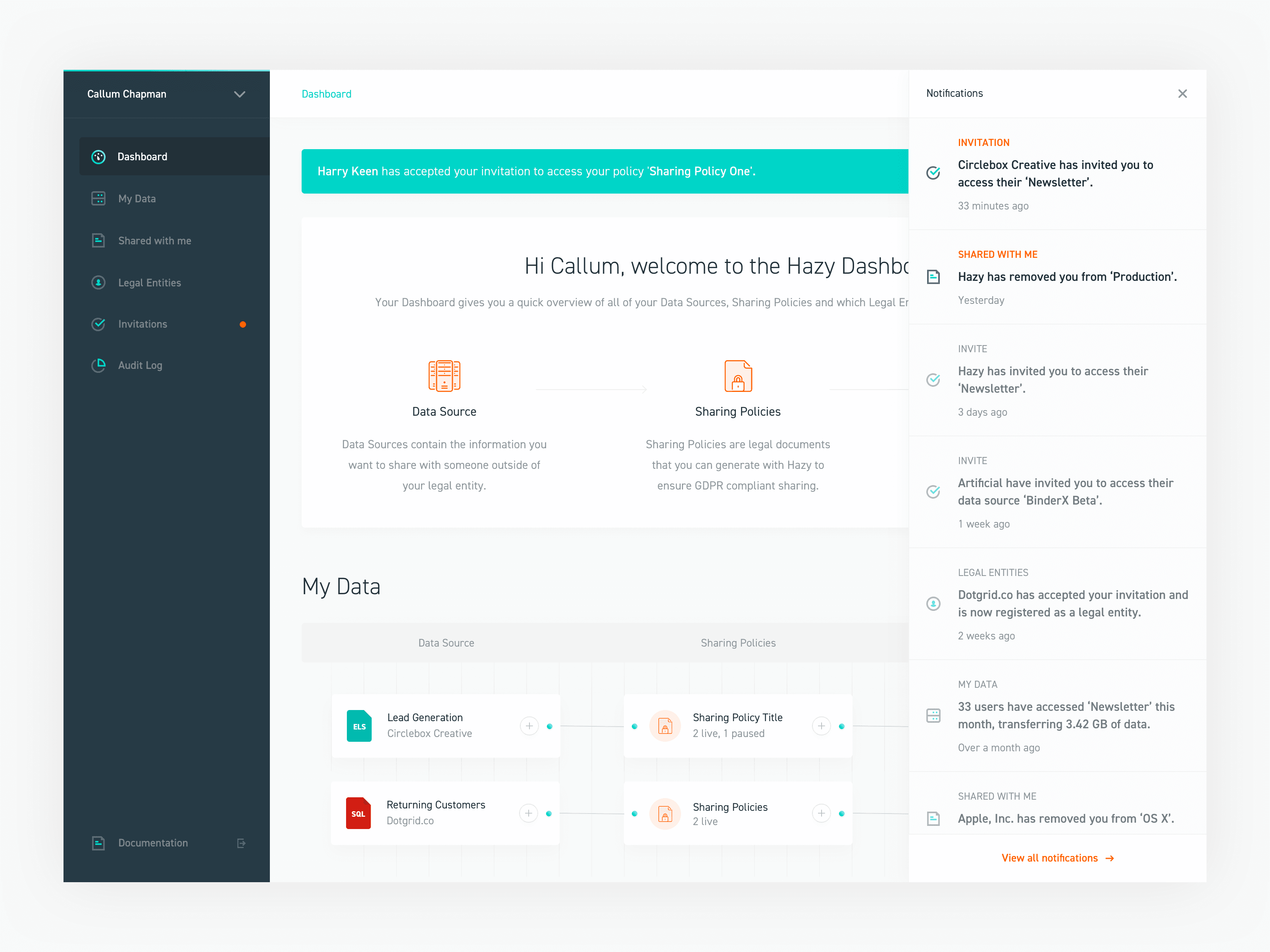 Hazy — Automatic GDPR compliance for secure data sharing — 1 of 2