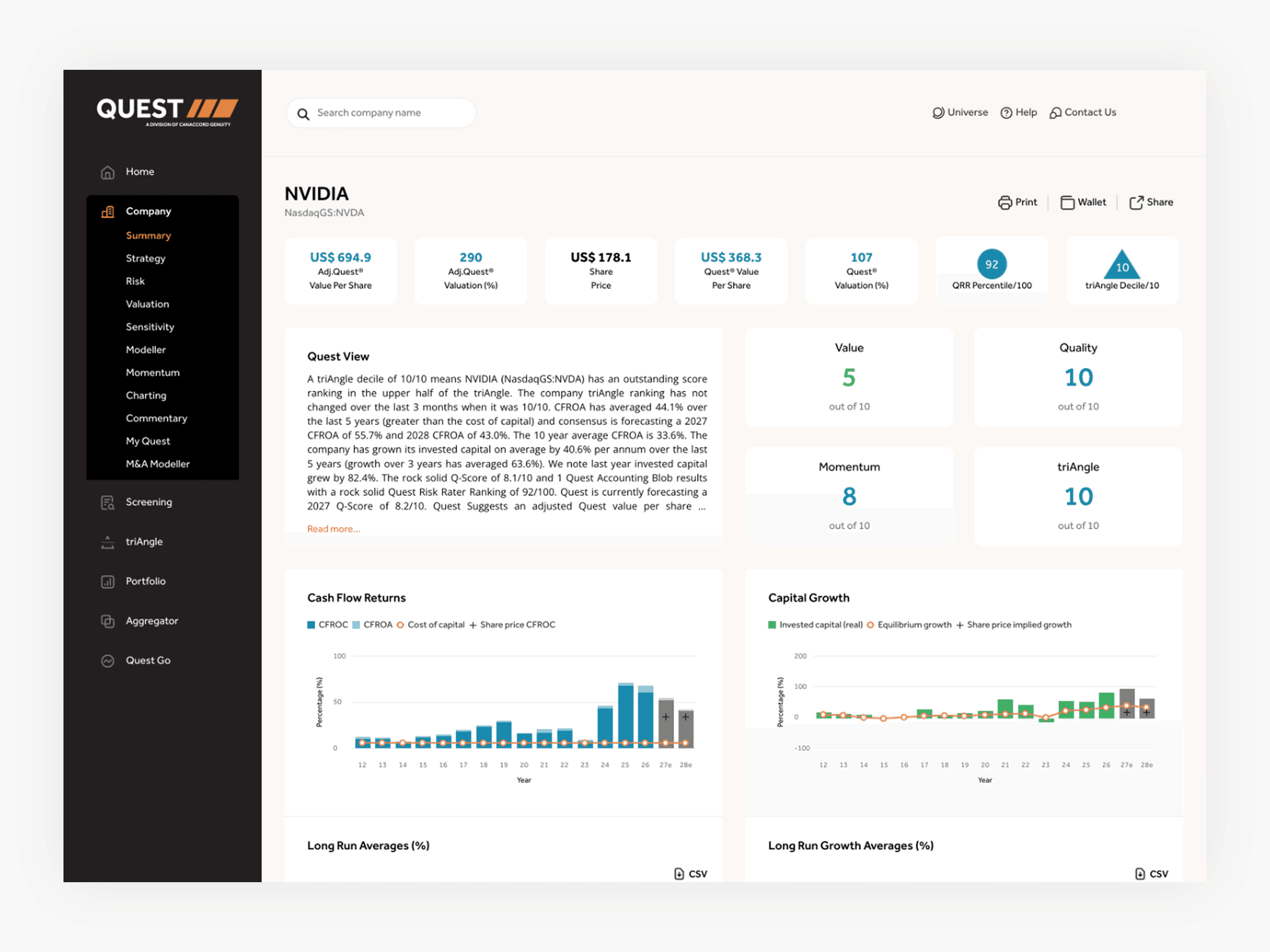 Canaccord Genuity: Quest® screenshot